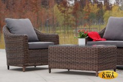 "Кон Панна" лаунж-зона из искусственного ротанга, цвет коричневый