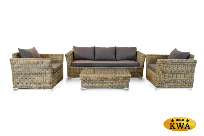 "Капучино" лаунж-зона из искусственного ротанга, цвет соломенный