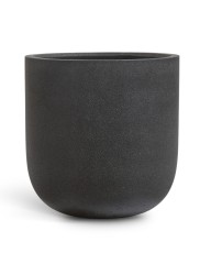 Кашпо TREEZ Effectory Granit Цилиндрическая Чаша Черный песок д-55, в-57 см