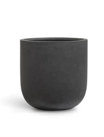 Кашпо TREEZ Effectory Granit Цилиндрическая Чаша Черный песок д-55, в-57 см