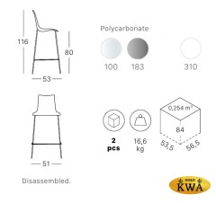 Стул барный прозрачный