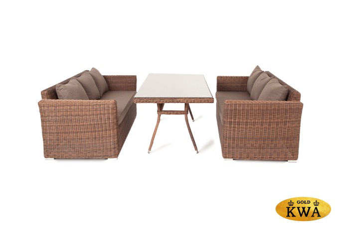 "Мокко Дабл" обеденная группа из искусственного ротанга, цвет коричневый