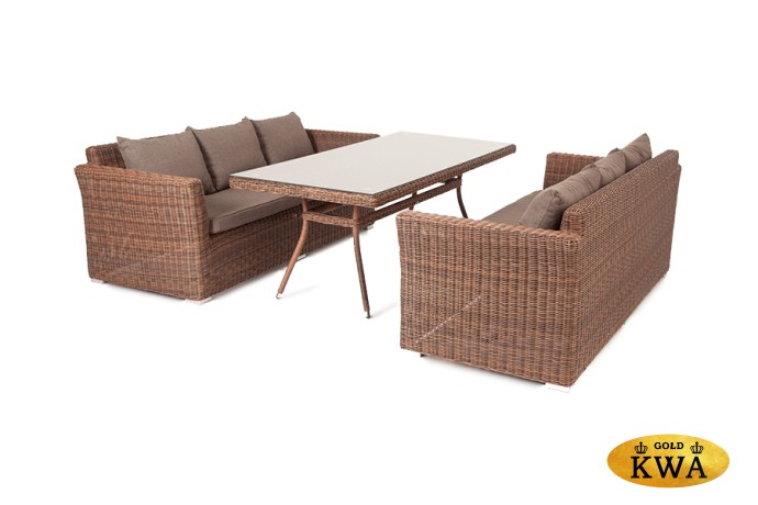 "Мокко Дабл" обеденная группа из искусственного ротанга, цвет коричневый