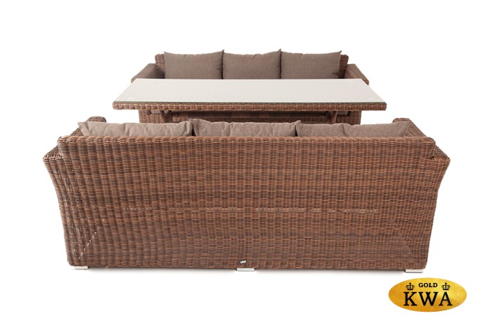 "Мокко Дабл" обеденная группа из искусственного ротанга, цвет коричневый