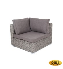 "Лунго" модуль диванный угловой с подушками, цвет серый (гиацинт)