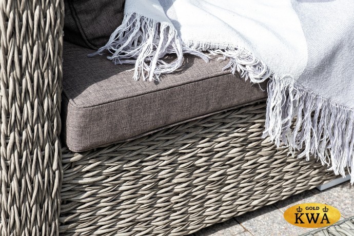 "Лунго" модуль диванный угловой с подушками, цвет серый (гиацинт)