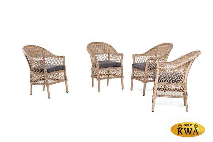 "Сицилия" плетеный стул из искусственного ротанга, цвет соломенный