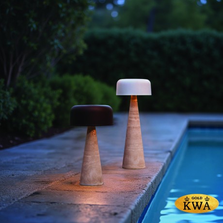 Kiruna (Cone L) Светильник антрацит, алюминий/натуральный камень