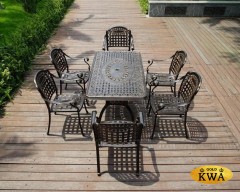 Обеденная группа из литого алюминия Gera 6