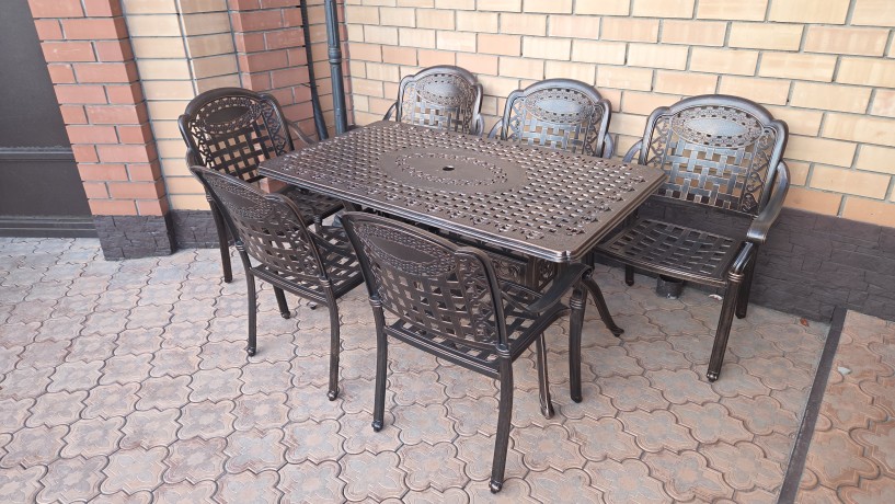 Обеденная группа из литого алюминия Gera 6