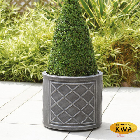 Кашпо Лед  круглое S, Round Lead Effect 24L