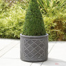 Кашпо Лед  круглое S, Round Lead Effect 24L