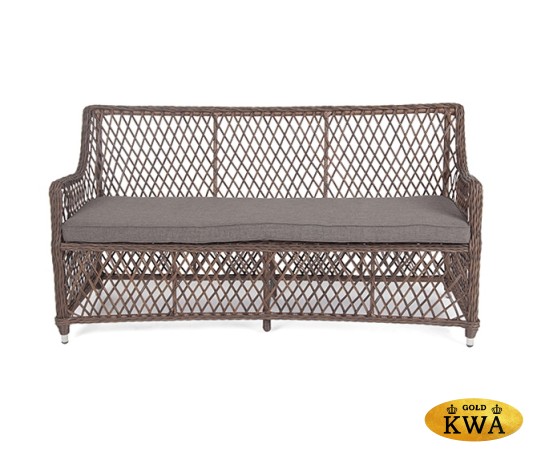 "Латте" диван двухместный из искусственного ротанга, цвет коричневый