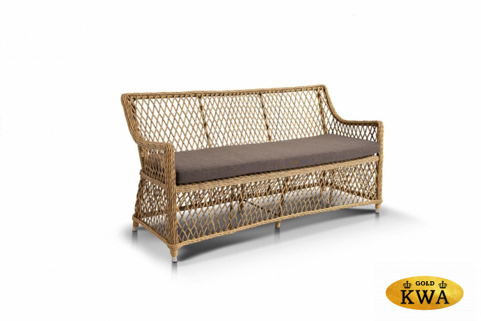 "Латте" диван двухместный из искусственного ротанга, цвет коричневый