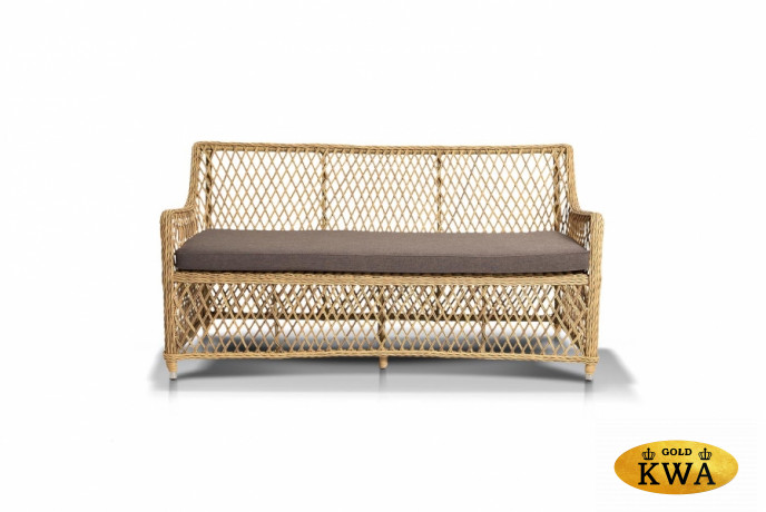 "Латте" диван двухместный из искусственного ротанга, цвет коричневый