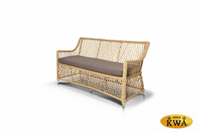 "Латте" диван двухместный из искусственного ротанга, цвет коричневый