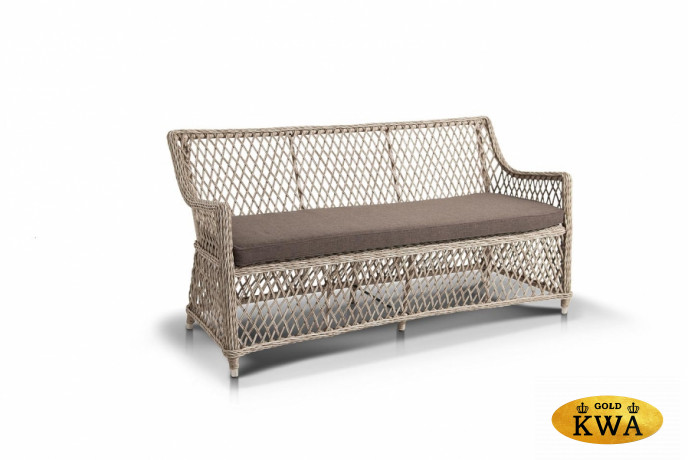 "Латте" диван двухместный из искусственного ротанга, цвет коричневый