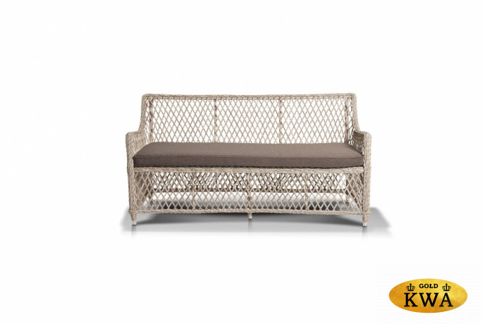 "Латте" диван двухместный из искусственного ротанга, цвет коричневый