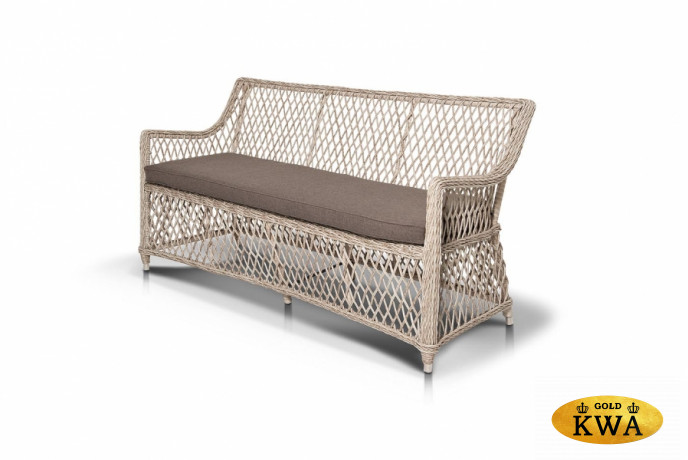 "Латте" диван двухместный из искусственного ротанга, цвет коричневый