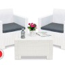 Комплект мебели NEBRASKA TERRACE Set (стол, 2 кресла), белый