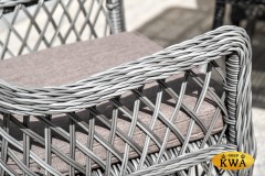 "Катания" обеденная группа плетеная на 4 персоны, цвет графит