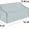 Чехол для двухместных скамеек 185x90x90 см