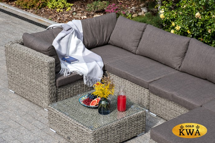 "Лунго" модуль диванный прямой с подушками, цвет cерый (гиацинт)