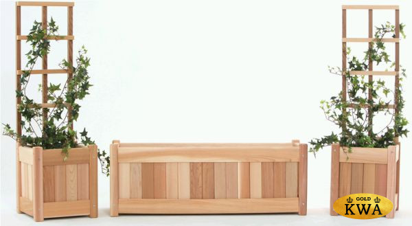 Комплект деревянных кашпо