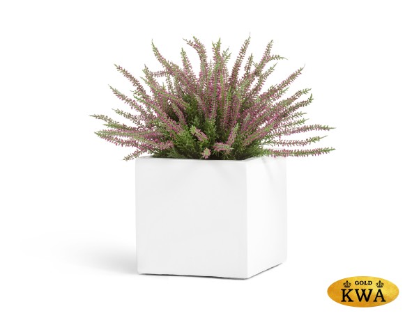 Кашпо TREEZ Effectory Gloss куб Белый глянцевый лак 30х30х30 см