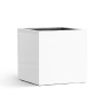 Кашпо TREEZ Effectory Gloss куб Белый глянцевый лак 30х30х30 см
