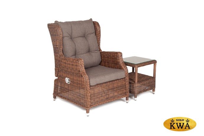 "Форио" кресло раскладное плетеное, цвет коричневый