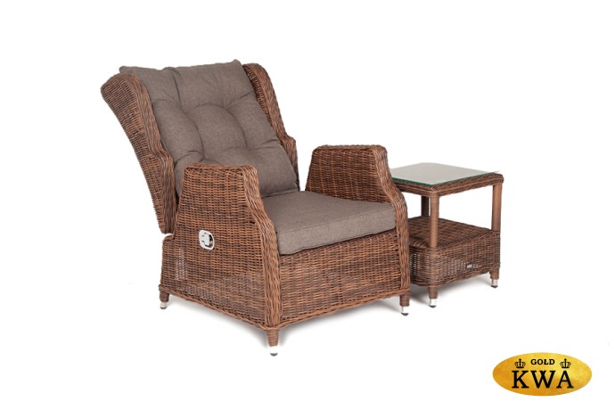 "Форио" кресло раскладное плетеное, цвет коричневый