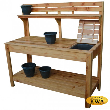 Рабочий стол садовый деревянный №2