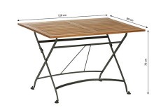 Стол из акации ЛАТА складной 120 см