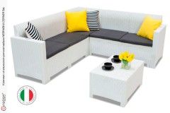 Комплект мебели NEBRASKA CORNER Set (углов. диван, столик), белый