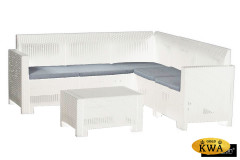 Угловой комплект садовой мебели Nebraska Corner белый