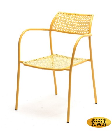 "Посейдон" стул с обработкой против ржавчины, стальной каркас, цвет желтый