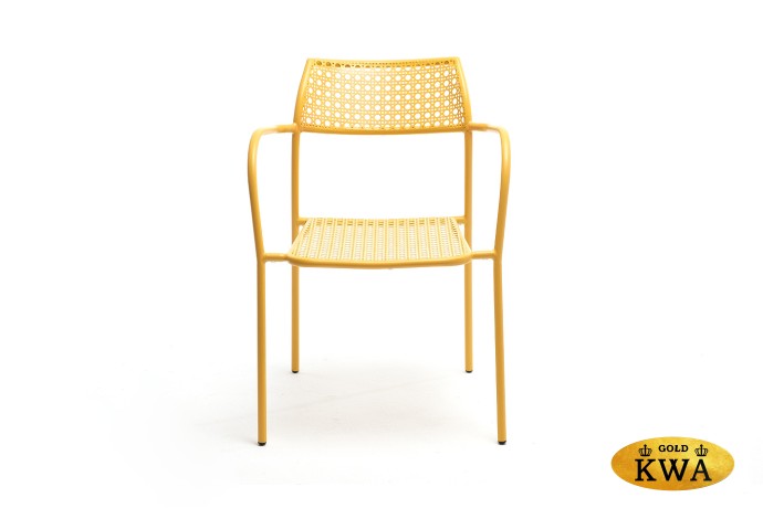 "Посейдон" стул с обработкой против ржавчины, стальной каркас, цвет желтый