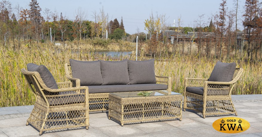 "Гранд Латте" кресло из искусственного ротанга, цвет соломенный