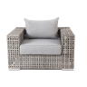 "Тито" плетеное кресло из искусственного ротанга, цвет серый