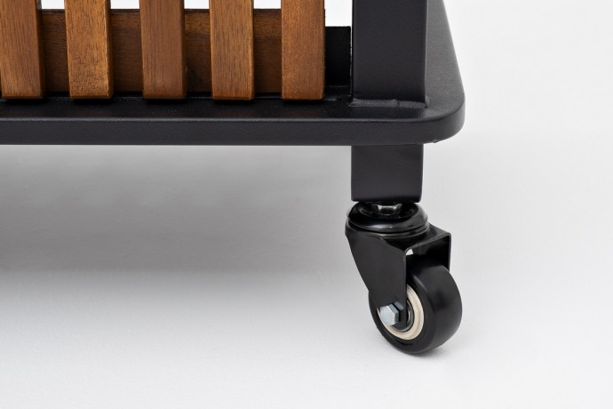 Кашпо из акации НОРД прямоугольное со стойкой-решеткой