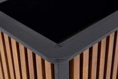 Кашпо из акации НОРД прямоугольное со стойкой-решеткой