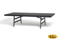 &quot;Рио&quot; стол из HPL 300х120см, цвет столешницы &quot;черный мрамор&quot;, угол R3мм