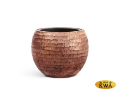 Кашпо TREEZ Effectory Metal Полусфера Чеканная Розовая медь д-40 см, в-32 см