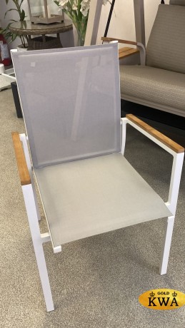 Sater Стул белый/серый, алюминий/текстилен