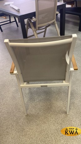 Sater Стул белый/серый, алюминий/текстилен