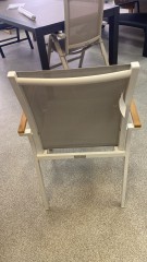 Sater Стул белый/серый, алюминий/текстилен