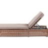 "Рим" шезлонг с подушкой, цвет коричневый