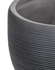 Кашпо TREEZ ERGO TreeLine Сферическая чаша Дымчато-серый бетон в-29, д-36 см