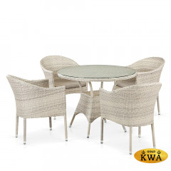 Комплект плетеной мебели T190A/Y350A-W85-D90 Latte 4Pcs